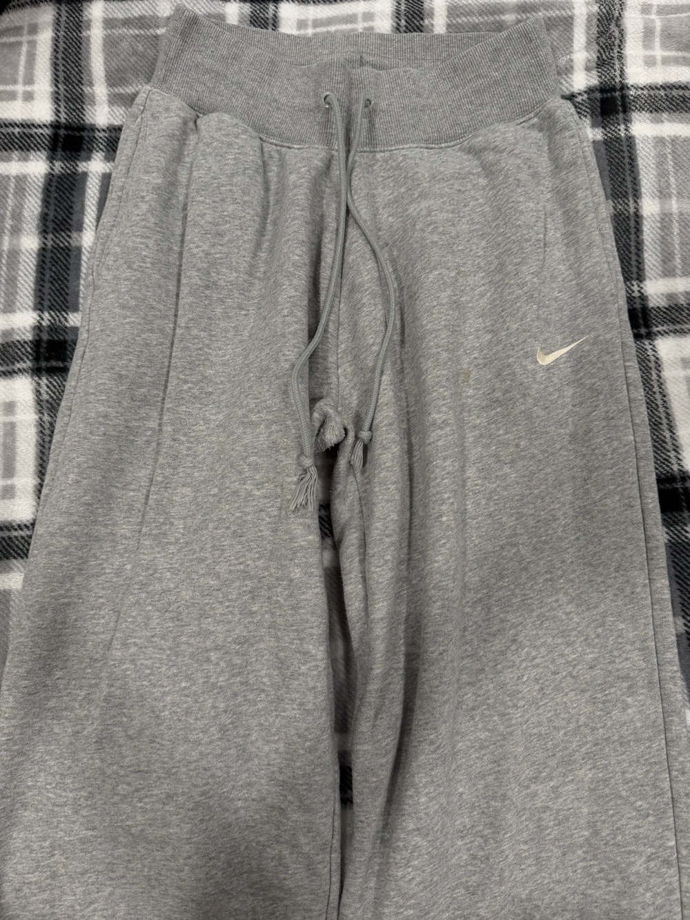 Nike Kids Grey Drawstring Fleece Joggers